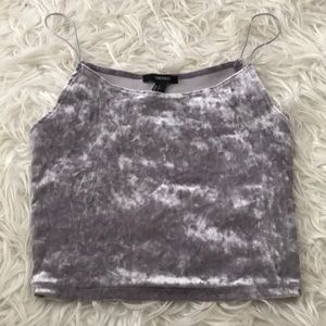 Crushed Purple Velvet Camisole